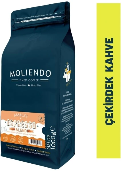 Moliendo Amalfi Espresso Blend Kahve (Çekirdek Kahve) 1000 g