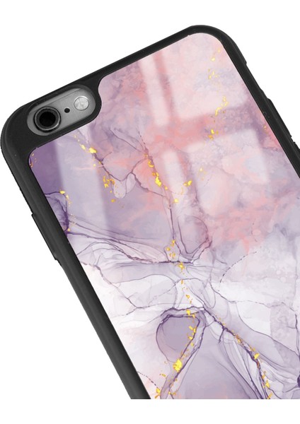 Apple iPhone 6 Plus Fuşya Mermer Tasarımlı Glossy Telefon Kılıfı fiyatları