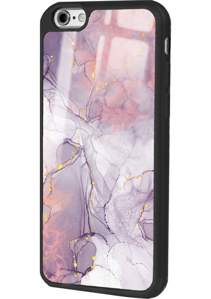 Apple iPhone 6 Plus Fuşya Mermer Tasarımlı Glossy Telefon Kılıfı modelleri