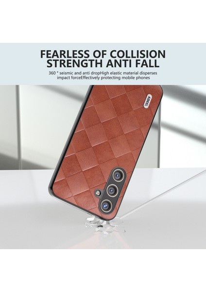 Samsung Galaxy S24+ Izgara Doku Pu Deri+Tpu+Pc Telefon Kılıfı (Yurt Dışından)