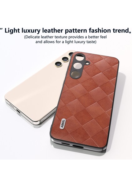 Samsung Galaxy S24+ Izgara Doku Pu Deri+Tpu+Pc Telefon Kılıfı (Yurt Dışından)