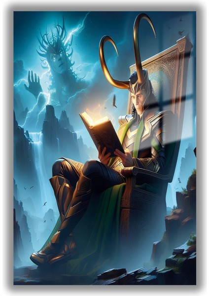 Temperli Gerçek Cam Tablo Film Karakteri Uzak Çekim Loki fiyatları