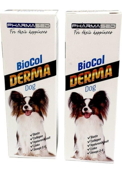 2 Kutu Derma Biocol Köpek Tüy Sağlığı Için Vitamin Takviyesi 50 ml