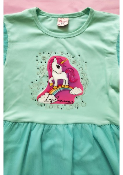 Kız Çocuk Baskılı Yazlık Elbise modelleri