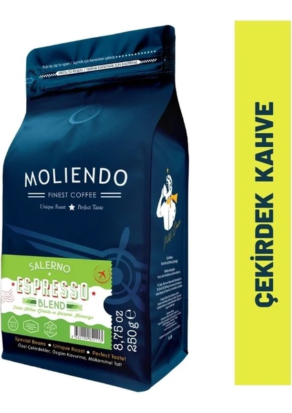 Moliendo Salerno Espresso Blend Kahve (Çekirdek Kahve) 250 g