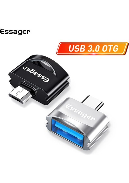 Essager USB Tip C Otg Adaptör Mikro USB Konektörü Microusb Usb-C Erkek USB 3.0 2.0 Dönüştürücü Samsung Xiaomi Mi Oneplus (Yurt Dışından)