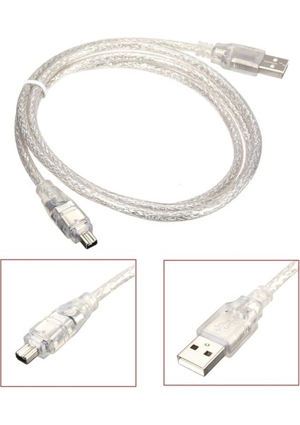 USB Erkek Firewire Ieee 1394 4 Pin Erkek Ilink Adaptör Kablosu Firewire 1394 Kablo Sony DCR-TRV75E Dv Kamera Kablosu 120 cm (Yurt Dışından) indirimleri