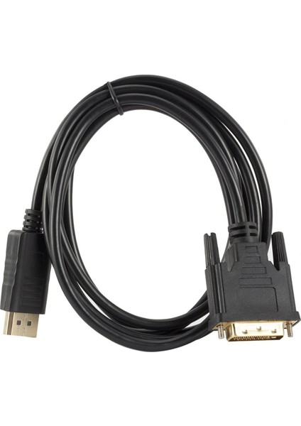 Displayport - DVI Adaptörü Ekran Bağlantı Noktası - DVI Dönüştürücü Erkek - Erkek Kablosu 6 Feet Siyah Kablo Için Lenovo Dell Hp ve Diğer Marka (Yurt Dışından)