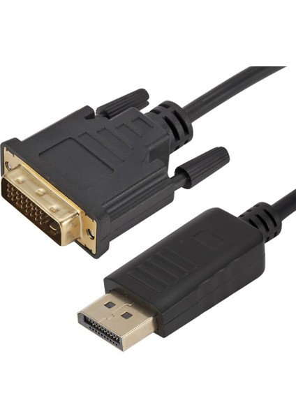 Displayport - DVI Adaptörü Ekran Bağlantı Noktası - DVI Dönüştürücü Erkek - Erkek Kablosu 6 Feet Siyah Kablo Için Lenovo Dell Hp ve Diğer Marka (Yurt Dışından)