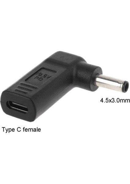 USB Tip C Dişi 4.5x3.0mm Fiş Dc Güç Adaptörü Dönüştürücü Dell XPS12 13 9360 9350 Dizüstü Bilgisayar Şarj Kablosu (Yurt Dışından)