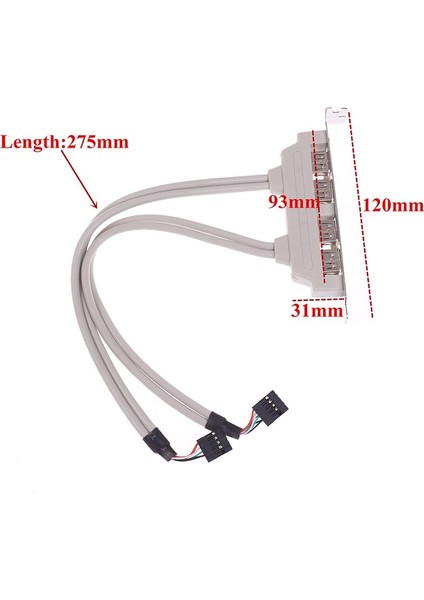Sıcak Satış Adaptörü Yeni 4 Port USB 2.0 Ila 9 Pin Anakart Başlık Braketi Uzatma Kablosu Bilgisayar Arka Panel Braketi 9pin (Yurt Dışından) fırsatları
