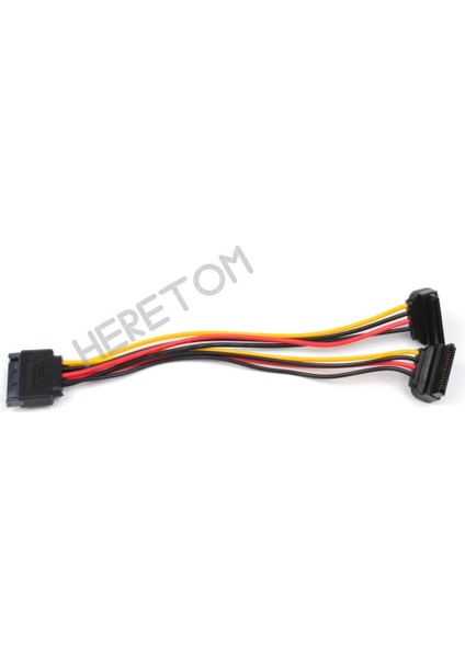 90 Derece Sata Güç 15PIN Y Splitter Kablo Adaptörü Erkek - Dişi HDD Sabit Disk Için 20 cm (Yurt Dışından) fiyatları