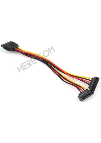 90 Derece Sata Güç 15PIN Y Splitter Kablo Adaptörü Erkek - Dişi HDD Sabit Disk Için 20 cm (Yurt Dışından) modelleri