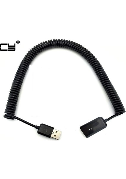 3M/10FT Dirsek Yay Sarmal USB 2.0 Erkek - Dişi Veri Senkronizasyon Şarj Cihazı Uzatma Kablosu (Yurt Dışından) fiyatları