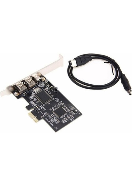 Pcı Express Pcı-E Firewire 1394A IEEE1394 Harici Denetleyici Kartı 3 Bağlantı Noktası Windows Xp/vista/7 32/64 Bit Firewire Kablosu ile (Yurt Dışından)