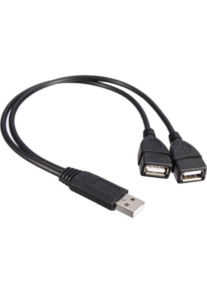 USB 2.0 A Erkek 2 Çift Dişi Jack Y Splitter Dönüştürücü Kablo Kablosu Bir-Iki Uzatma Genişletilmiş Adaptör Güç Hub Şarj Cihazı L M7R4 (Yurt Dışından)