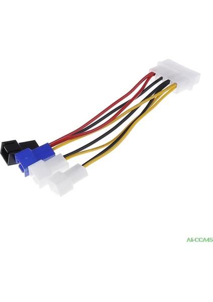 1 Adet 4-Pin Molex 3-Pin Fan Güç Kablosu Adaptör Konnektörü 12 V * 2 / 5 V * 2 Bilgisayar Soğutma Fanı Kabloları Cpu Pc Kasa Fanı (Yurt Dışından)