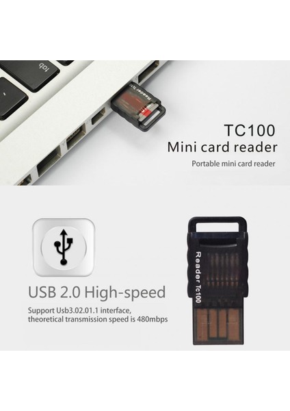 TC100 Kart Okuyucu Adaptörü Usb3.0 Usb2.0 Usb1.1 Mikro Sd Tf Kart Bellek Okuyucu Yüksek Hızlı 480 Mbps Kart Yazıcı Adaptörü Dizüstü Bilgisayar Için (Yurt Dışından) modelleri