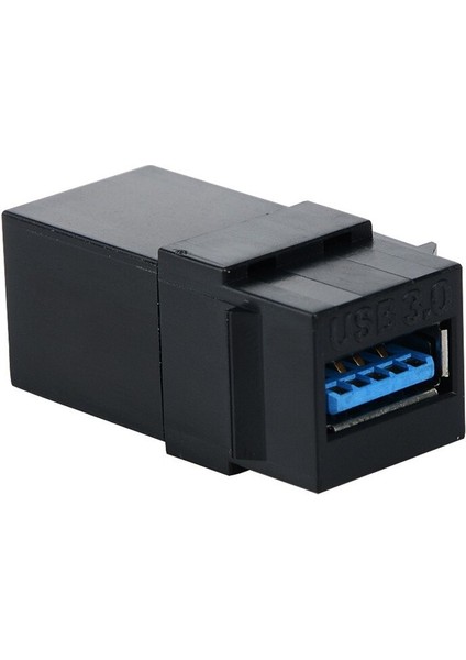 Adet USB 3.0 Keystone Jack Ekler USB Adaptörleri Kablosu Ara Çoğaltıcı Dişi Dişi Konnektör Uzatma Siyah (Yurt Dışından)