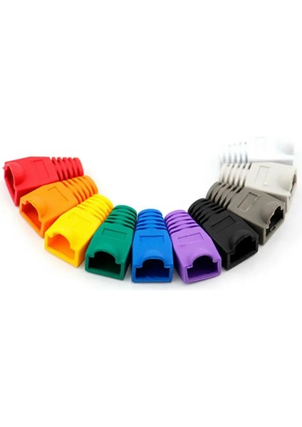 Sıcak Satış 50 Adet Modüler RJ45 Ağ Kablosu Konektörü Fiş Kapağı Kapağı Kristal Kafa Koruyucu Kılıf Ağ Fişi Soket Önyükleme Kapağı (Yurt Dışından) fiyatları