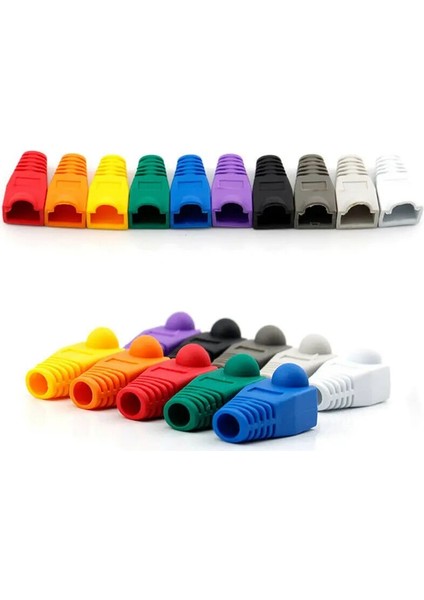 Sıcak Satış 50 Adet Modüler RJ45 Ağ Kablosu Konektörü Fiş Kapağı Kapağı Kristal Kafa Koruyucu Kılıf Ağ Fişi Soket Önyükleme Kapağı (Yurt Dışından) modelleri