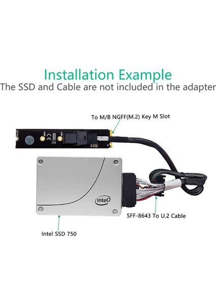 U.2 SFF-8639 Nvme LX9B Için Mini-Sas Hd (SFF-8643) 36 Pimli Konnektörlü M.2 Modülü (Yurt Dışından)