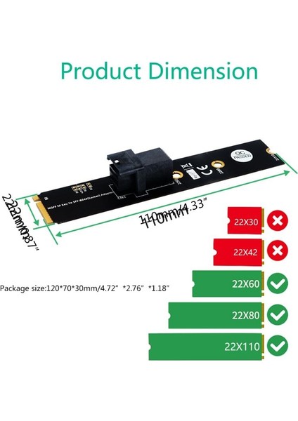 U.2 SFF-8639 Nvme LX9B Için Mini-Sas Hd (SFF-8643) 36 Pimli Konnektörlü M.2 Modülü (Yurt Dışından)