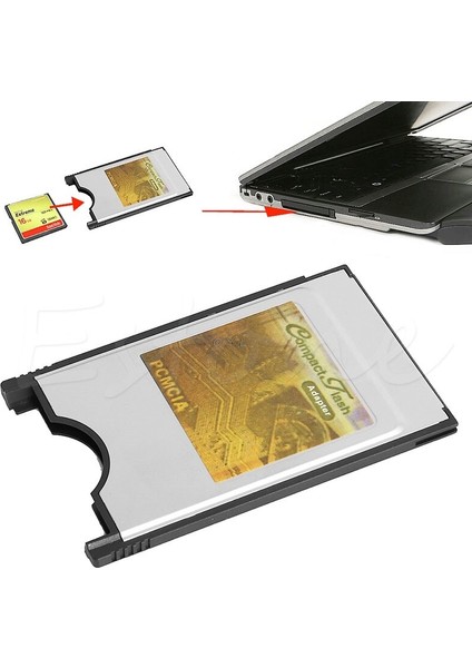 Yüksek Hızlı Paslanmaz Çelik Konut Dahili 68 Pin Pcmcıa Kompakt Flash Cf Kart Okuyucu Adaptörü Dizüstü Bilgisayar Için (Yurt Dışından)