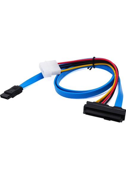 Sata 7 Pın Sas 29 Pin SFF-8482 ve 4 Pin Kablo Erkek Konnektör Adaptörü Dönüştürücü Sabit Disk Sürücüsü Güç Kablosu Adaptörü (Yurt Dışından)