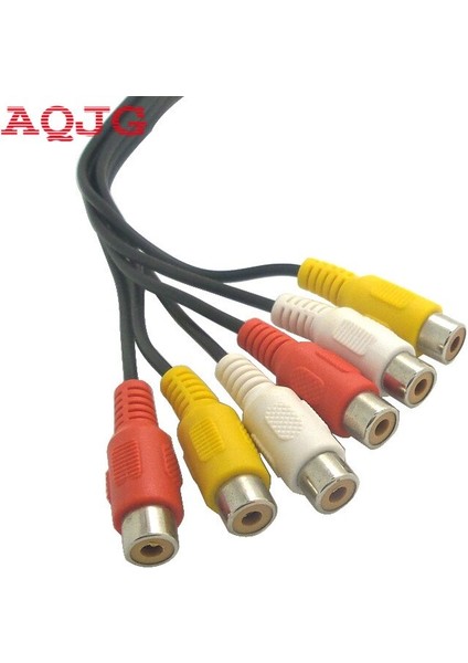 Yeni Sıcak 3 Rca Erkek 6 Rca Dişi Fiş Splitter Ses Tv DVD Video Adaptörü Av Kablosu 3 Rca Erkek 6 Rca Dişi Fiş Aqjg (Yurt Dışından)