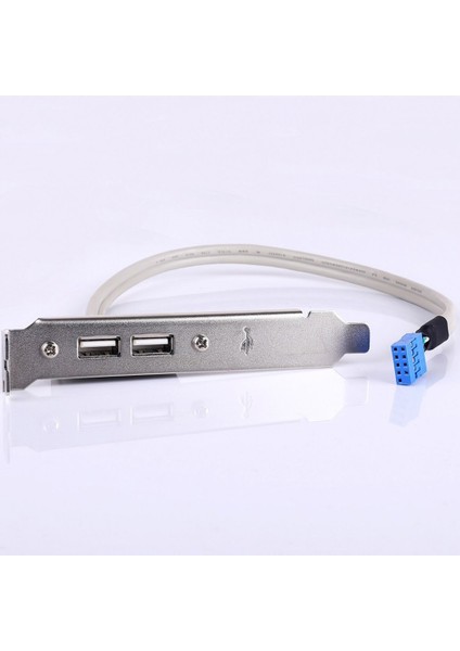 2 Port USB 2.0 Ila 9 Pin Anakart Başlık Braketi Uzatma Kablosu Bilgisayar Arka Panel Braketi 9pin Sıcak Satış Adaptörü Yeni (Yurt Dışından) modelleri