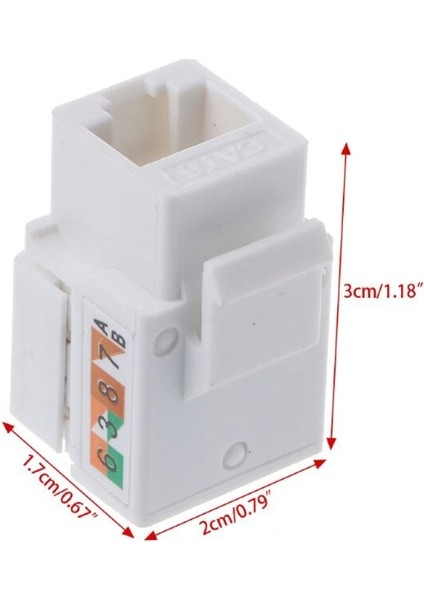 2021 Yeni 2 Adet Cat6 Ağ Modülü Bilgi Soketi RJ45 Konnektör Adaptörü Keystone Jack (Yurt Dışından)