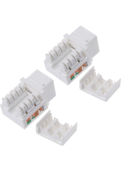 2021 Yeni 2 Adet Cat6 Ağ Modülü Bilgi Soketi RJ45 Konnektör Adaptörü Keystone Jack (Yurt Dışından)