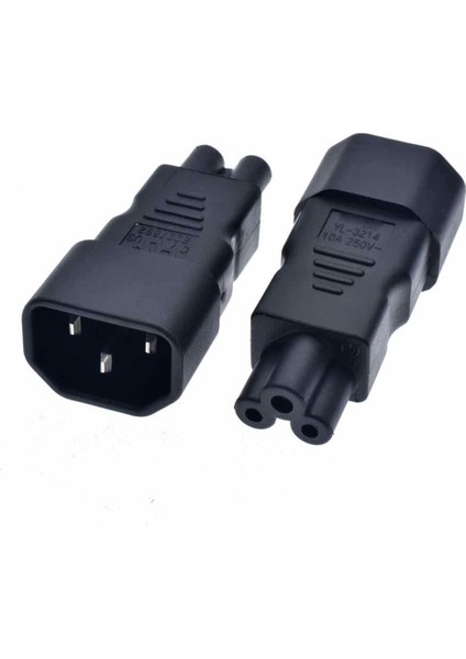 Pdu Profesyonel Iec 320 C14 - C5 Adaptör C5 - C14 Ac Güç Fişi Adaptörü, C13 Güç Kabloları C5 Güç Kablosuna Dönüşür (Yurt Dışından)