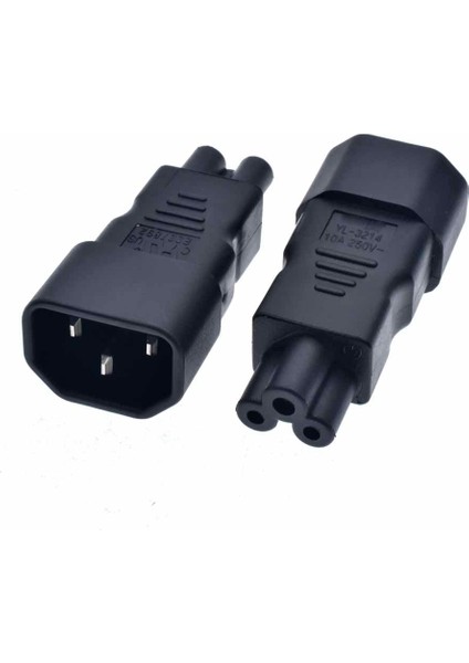 Pdu Profesyonel Iec 320 C14 - C5 Adaptör C5 - C14 Ac Güç Fişi Adaptörü, C13 Güç Kabloları C5 Güç Kablosuna Dönüşür (Yurt Dışından)