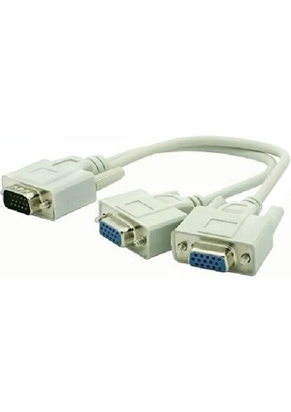 2016 Yeni Sıcak Satış 2 VGA Svga Monitör Erkek 2 Çift Dişi Y Adaptör Splitter Kablosu 15 Pin 5tı2 (Yurt Dışından)