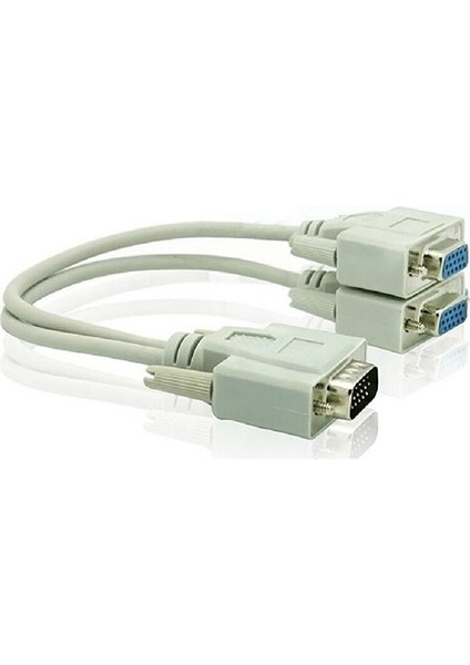 2016 Yeni Sıcak Satış 2 VGA Svga Monitör Erkek 2 Çift Dişi Y Adaptör Splitter Kablosu 15 Pin 5tı2 (Yurt Dışından) fiyatları