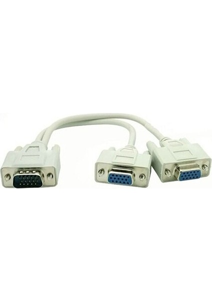 2016 Yeni Sıcak Satış 2 VGA Svga Monitör Erkek 2 Çift Dişi Y Adaptör Splitter Kablosu 15 Pin 5tı2 (Yurt Dışından) modelleri