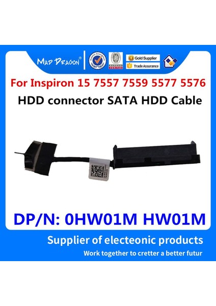 Dizüstü Yeni Orijinal Sata HDD Bağlantı Kablosu HDD Kablosu Dell Inspiron 15 7000 7557 7559 5577 5576 DDAM9AHD000 0HW01M HW01M (Yurt Dışından)