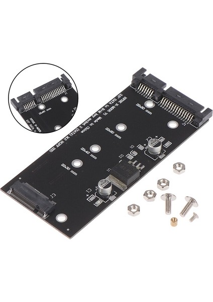 2020 B + M Anahtar M.2 SSD Ngff 2,5 Inç 15 Pin Sata 3 Dönüşlü SSD Dönüştürücü Adaptör Kartı (Yurt Dışından)