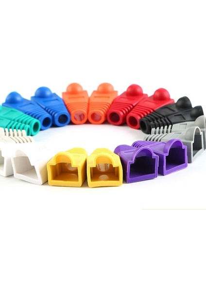 20 Adet Karışık Renkli CAT5E Cat6 RJ45 Ethernet Ağ Kablosu Gerginlik Giderici Çizmeler Kablo Konektörü Fiş Kapağı (Yurt Dışından) fiyatları