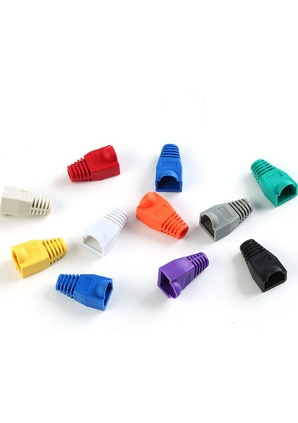20 Adet Karışık Renkli CAT5E Cat6 RJ45 Ethernet Ağ Kablosu Gerginlik Giderici Çizmeler Kablo Konektörü Fiş Kapağı (Yurt Dışından) modelleri