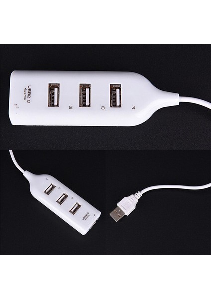 Pc Bilgisayar Dizüstü Bilgisayar Için Yeni Sıcak USB 2.0 Yüksek Hızlı 4 Port Splitter Hub Adaptörü (Yurt Dışından)
