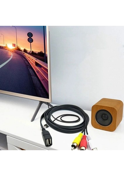 5 Feet/1.5 M USB Dişi 3 Rca Erkek Ses Dönüştürücü Video Av A/v Kablosu Kamera Adaptörü USB Rca Kablosu Av Bağlantı Noktası Tv Kutusu (Yurt Dışından)