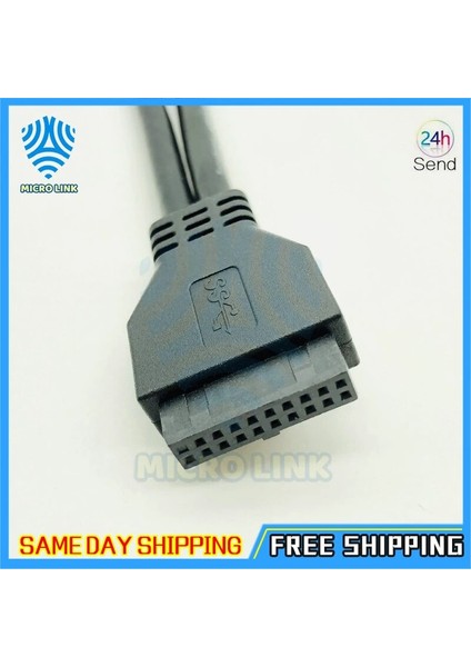 USB 3.0 20PIN Ön Panel Kablosu Usb3.0 Hub USB 3.0 Çift Bağlantı Noktalı USB 3.0 Dişi Anakart 20 Pin Başlık Konnektörü Adaptör Kablosu (Yurt Dışından) indirimleri