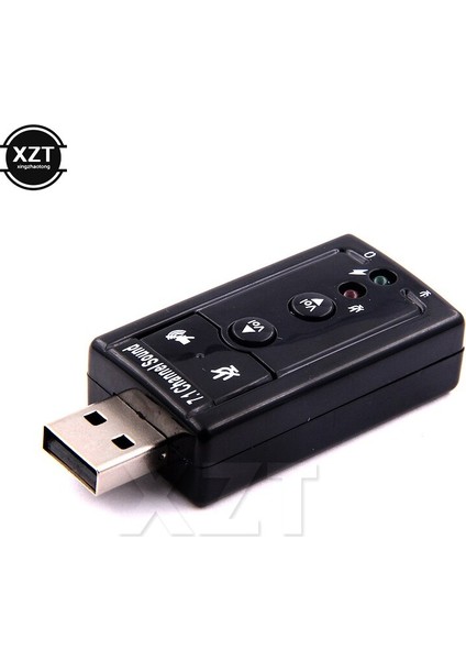 Düşük Harici USB Ses Ses Kartı Adaptörü Sanal 7.1 USB 2.0 Mikrofon Hoparlör Ses Kulaklık Mikrofon 3.5mm Jack Dönüştürücü (Yurt Dışından)