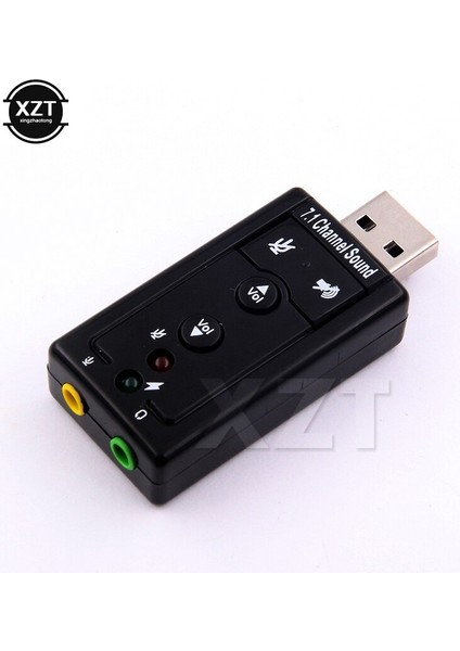Düşük Harici USB Ses Ses Kartı Adaptörü Sanal 7.1 USB 2.0 Mikrofon Hoparlör Ses Kulaklık Mikrofon 3.5mm Jack Dönüştürücü (Yurt Dışından)