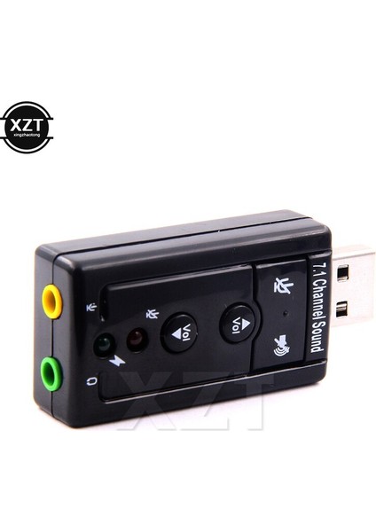 Düşük Harici USB Ses Ses Kartı Adaptörü Sanal 7.1 USB 2.0 Mikrofon Hoparlör Ses Kulaklık Mikrofon 3.5mm Jack Dönüştürücü (Yurt Dışından)