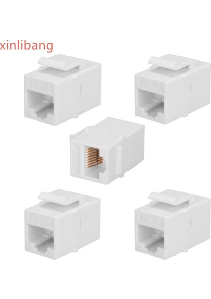 5-Pack Cat6 RJ45 Keystone Jack Dişi Bağlayıcı Ekleme Snap-In Konnektör Soketi Adaptör Bağlantı Noktası Duvar Plakası Çıkış Paneli (Yurt Dışından)