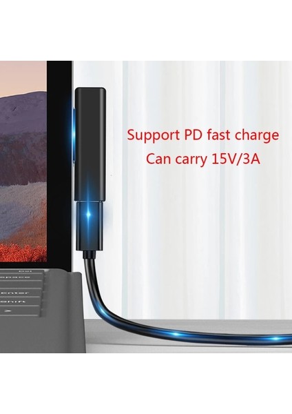 Surface Pro 3 4 5 6 Go Surface Book USB C Adaptörü M3GD Için C Tipi Dişi Pd Dönüştürücü (Yurt Dışından)